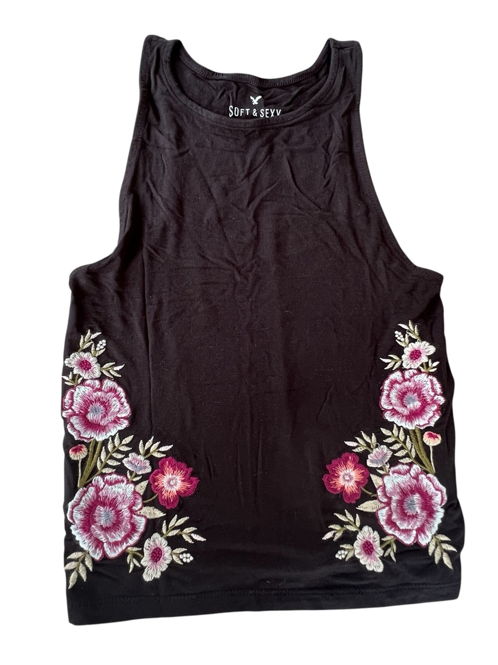 Soft & Sexy American Eagle Outfitters 1977 Embroidered Tank XS
